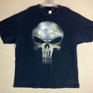 VTG Marvel x Mad Engine Punisher Skull 2004 Graphic Print Shirt‎ Men’s size XL